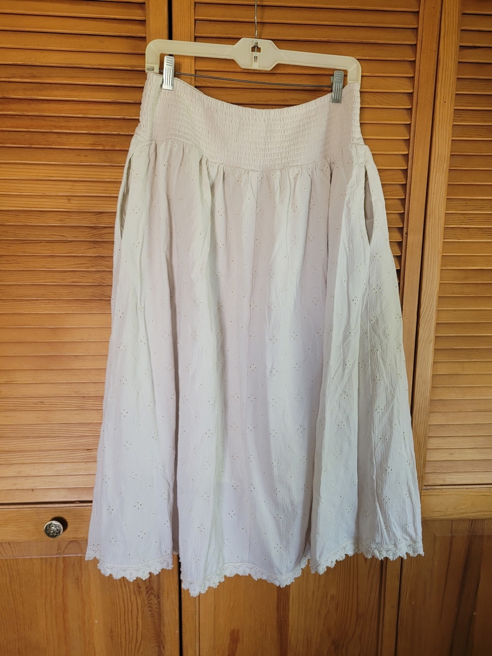 torrid White Eyelet A-Line Midi Skirt